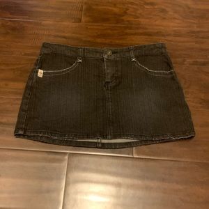 Black jean skirt